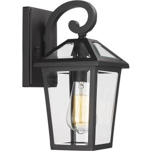 Outdoor Light Fixtures Wall Mount, Waterproof Exterior Wall Lanterns with Glass, Outside Wall Sconces, Front Porch Lights for House Garage Doorway Patio (Small, 1Pack)