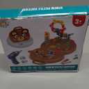 Magic Montessori Play Toolbox with Drill, 203Pcs Magic Montessori Play Toolbox Bear-Themed, 2D/3D Creativity Tool Box Montessori Toys Gift for Age 3-12 Years Old Boys Kids, Girls