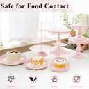 Set of 9 Cake Stands Metal Cupcake Stand Set Multiple Styles Candy Fruit Display Tower Dessert Plate Cake Serving Tray for Birthday Party Wedding Anniversary Baby Shower Engagement (Pink)
