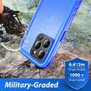 SPORTLINK Design for iPhone 14 Pro Max Case Waterproof - Shockproof Dustproof Phone Case with Screen Protector for iPhone 14 Pro Max, Full Body Protective Case 6.7'' Blue