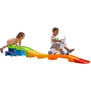 Step2 Unicorn Up & Down Roller Coaster Kids Ride On Toy, Push Car, Indoor/Outdoor Playset, Made of Durable Plastic, Max Weight 50 lbs., For Toddlers 2-5 Years Old, Multicolor