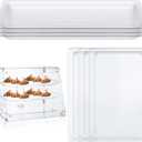 3 Pack Clear Acrylic Bakery Display Case Tray 20.7 x 12.6 x 1.1" Acrylic Tray Bakery Display Case Countertop Replacement for 2/3/4 Tier Pastry Baked Goods Bread Bagel Retail Commercial Home