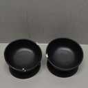 LoeJan Elevated Cat Food Bowl, 5 Oz Ceramic Raised and Tilted Water Bowl, Anti Vomiting and Protect Pets' Spines Dishes for Small Dog, Fat Faced Cat, Kitten (Black, 2 Pack)