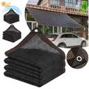 2x2m 2x4m Pergola Shade Black Sun Shade Fabric Sun Protection Net Cover Edges with Grommets Plant Greenhouse Garden Patio Awning