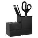 Bostitch Office Konnect Desk Organizer Accessory Tray & Storage Cup Bundle, Stacks for Desktop Storage,Makeup Organization, Black