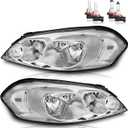 Headlights for 2006-2013 Chevy Impala, for 2014-2016 Impala Limited, for 2006-2007 ChevyMonte Carlo Headlamp Replacement with High/Low Beam Bulbs, Driver & Passenger Side