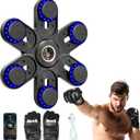 Sportneer Music Boxing Machine for Kids and Adults, Bluetooth Smart Music Punching Machine with Gloves and Movable Punching Pads, Wall Mounted Boxing Training Equipment for Home Gym Office Gift