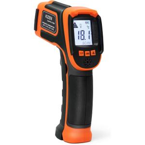 Kizen Infrared Thermometer Gun (LaserPro LP300) - Handheld Surface Thermometer for Griddle, Grill, Oven, Engine, & A/C - Laser Surface Temp Reader -58F to 1112F - Heat Detector, Temperature Sensor Gun (Orange)