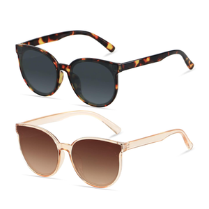 Livho Polarized Sunglasses, Retro & Oversized Shades for Women with Round Lenses
