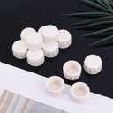 2 x 12pcs 1/2 Inch PVC Pipe Fitting End Female Thread Cap Plug Adapters, PVC Cap for Plumbing DIY Projects Pipe Repair & Irrigation Systems, BSPT Connection (White)