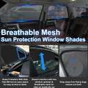 Front Side Half Window Shade Foldable Custom Fit for Toyota Tundra 2022-2024 Car Window Shades for Side Window Sun Shade UV Protection Heat Insulation for Camping Sleeping 4PCS