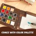 5 x Watercolor Travel Set, New Palette Travel Set Mini Watercolor Paint Set, Upgrade Travel Set Mini Portable Watercolor Travel Set (Rabbit)