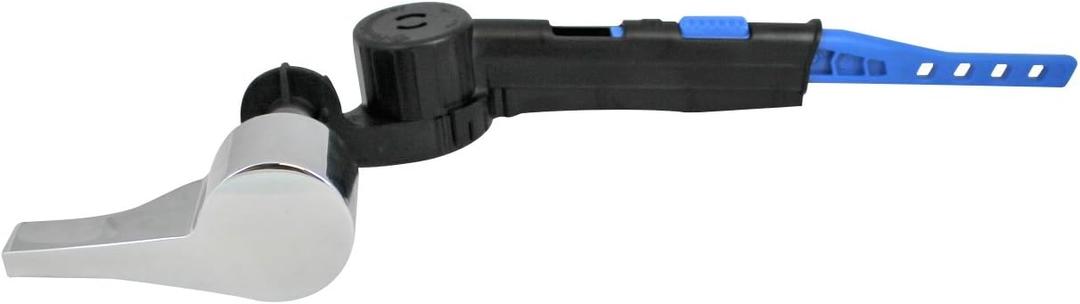 Fluidmaster 641 PERFECT FIT Universal Toilet Tank Flush Lever In Chrome, Metal Toilet Handle With Adjustable Arm (No Size)