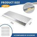Hinged Trailer Door Slider Plate with Screws 2 Pack (58" x 12")
