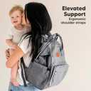 KeaBabies Baby Diaper Bag Backpack - Large Baby Bag for Boys, Girls, Waterproof Multi Function Travel Diaper Backpack with Changing Pad, Durable Travel Essentials for Moms and Dads (Classic Gray)
