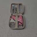 Clothing Tag Gun Kit with Fine Needle Stitch Tag Gun Storage Case 6 Micro Needles 1008 2" White Micro Fasteners Mini Stitch Tag Gun Attachment for Home Shops Warehouse (Pink Tagging Gun)