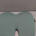 C CUSHION LAB Extra Dense Lumbar Pillow - Patented Ergonomic Multi-Region Firm Back Support for Lower Back Pain Relief - Lumbar Support Cushion with Strap for Office Chair, Car, Sofa - Wellness Green