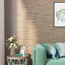 FunStick Grasscloth Wallpaper Peel and Stick Grass Cloth Fabric Wall Paper Self Adhesive Brown Fabric Contact Paper for Cabinets Waterproof Grasscloth Tan Wallpaper for Wall Desk Removable 15.7"x78.7"