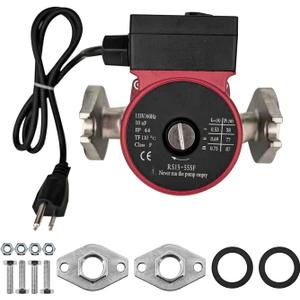UPS15-55SFC 59896773 Stainless Steel Circulator Pump 3-Speed 1/12HP 60HZ 115V Hot Qater Circulation Pump 59896773 (Stainless Steel Body)
