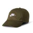 Nike Club Unstructured Futura Wash Cap, Medium Olive/White, Medium/Large (Green, M/L)