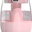 DONGKER Double Spray Humidifier,1L Silent USB Digital Display Humidifier with 2 Mist Modes & Night Light for Car Office Home Room (pink)