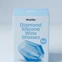 Wine2Go Diamond Silicone Wine Glasses 9oz