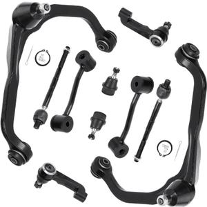 10pcs Front Upper Control Arm fit for Dodge Nitro 2007-2011 Jeep Liberty 2008-2012 Suspension Kit with Ball Joint Tie Rod Ends Stabilizer Sway Bar End Link