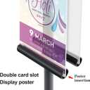 AKTOP Heavy Duty Tripod Banner Stand, Adjustable Poster Stand Retractable Height Up to 79.9 inches, Double-Sided Floor Standing Sign Holder for Board Sign Display