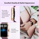Smart Watch for Women Men, 1.85" HD AMOLED Fitness Tracker (Answer/Call) with 24/7 Heart Rate/Sleep/SpO2 Monitor for iPhone & Android, 120+ Sports Modes Smartwatch with IP68 Waterproof, 2 Bands