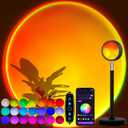 Sunset Lamp Projector with APP Control - 21 Color Changing LED Sunset Light, 180 Adjustable for Photography, Bedroom Decor, Party, Wedding, Mood Lighting