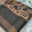 Easy Jute 4x6 Outdoor Rug Bohemian Brown Dense Floral | Washable, Non Slip, Stain Resistant, Thin Door Decor for Indoor Patio Backyard Bedroom Kitchen Living Room Balcony