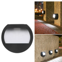 8Pcs Modern Minimalist Round Square LED Outdoor Solar Waterproof Patio Step Light For Outdoor Patio