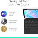 Logitech Combo Touch iPad Air 11-inch (M2, M3 & M4), iPad Air (5th gen) Keyboard Case - Detachable Backlit Keyboard with Kickstand - Midnight Black