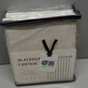 100% Blackout Shield Linen Blackout Curtains for Bedroom 84 Inches Long, Back Tab/Rod Pocket Living Room Drapes, Thermal Insulated Blackout Curtains 2 Panels Set, 50" W x 84" L, Cream