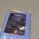 Aufien Candle Sand with Wicks, 21.4 Oz Pearled Candle, DIY Bead Powder Sand Wax Making kit Refillable Non Toxic for Handmade, Wedding and Halloween Christmas Decorations Blue Unscented