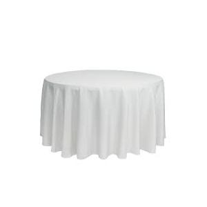 120" Diameter Circular Table Cloth - White - 6CT