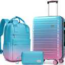 LARVENDER Carry on Luggage Sets 3 Piece, 20 Inch Suitcases, Cotton Candy