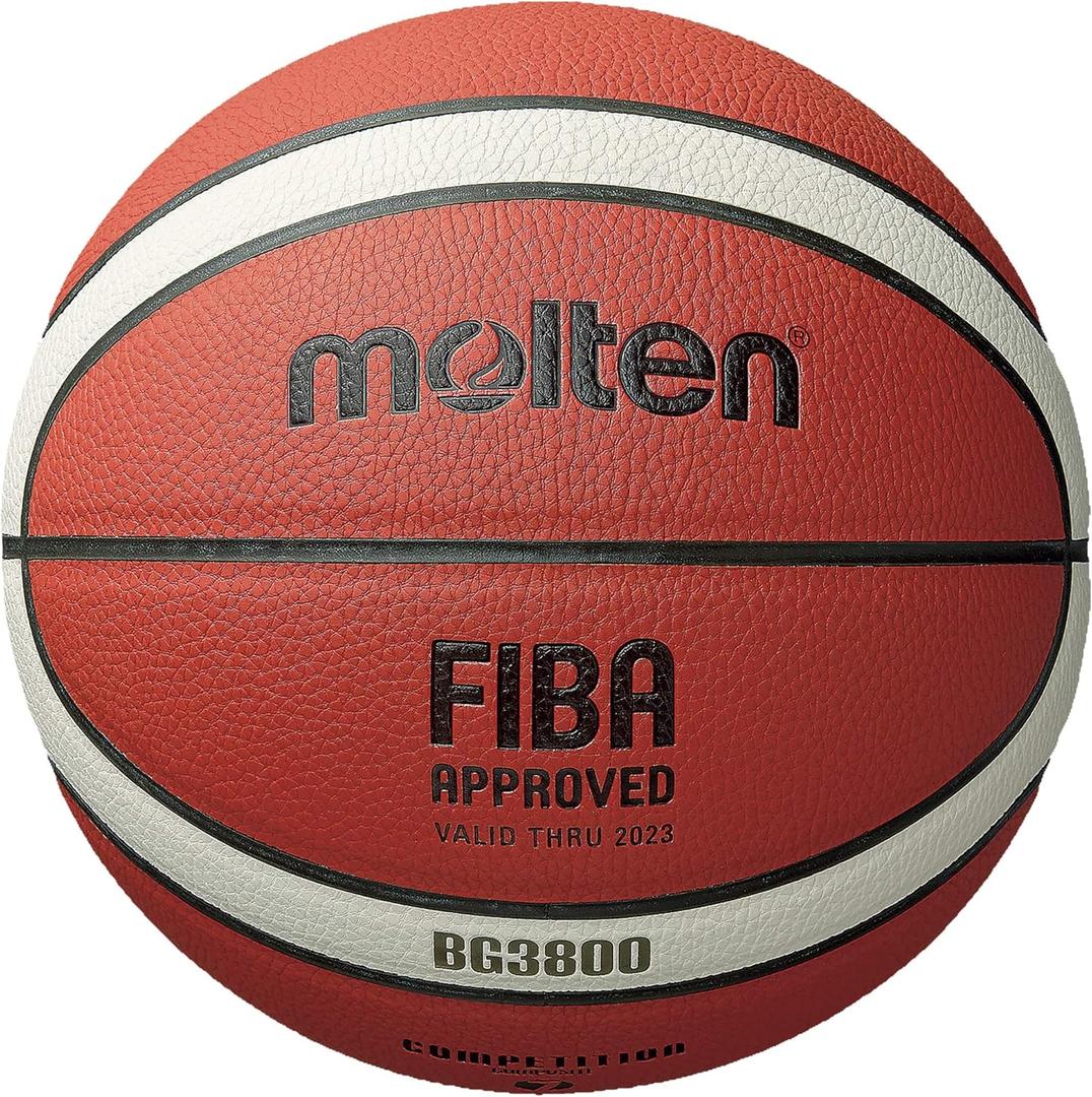Molten Basketball, FIBA Approved, Adult Size 7, 1 Set, 1 Piece, 28.5 inches, Orange/Cream (2- Tone Design)