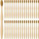 Hushee 30 Pack Boar Bristle Toothbrush Natural Bristles with Bamboo Handle Natural Biodegradable Compostable Bamboo Tooth Brushes Soft Gentle Cleaning for Teeth