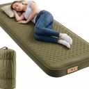 ABORON Self Inflating Sleeping Pad, 4" Thick Camping Mat with Built-in Pump, Single