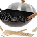 Joyce Chen 22-9938, Pro Chef 14 Inch 10 Piece Excalibur Non-Stick Wok Set
