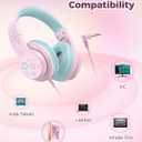 iClever Kids Headphones for School/Travel with Safe Volume 85dBA, HS19S Stereo Sound Over-Ear Girls Boys Headphones for Kids, Foldable 3.5mm Wired Headphone for iPad/Computer
