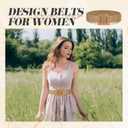 Syhood 3 Pieces Straw Woven Elastic Waist Belt for Women Bohemian Dress Braided Belt