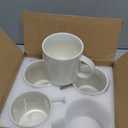 Smilatte 12 oz Stackable Coffee Mugs for Office, M101 Novelty Marble Ceramic Cup for Boy Girl lover Women Men, Set of 4, Gray