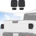 JT Smoked Tail Light Covers, Rear Light Lamp Trim Guards Accessories Compatible with Jeep Gladiator JT 2019-2024, Smoked Black (Halogen Lamp Version)