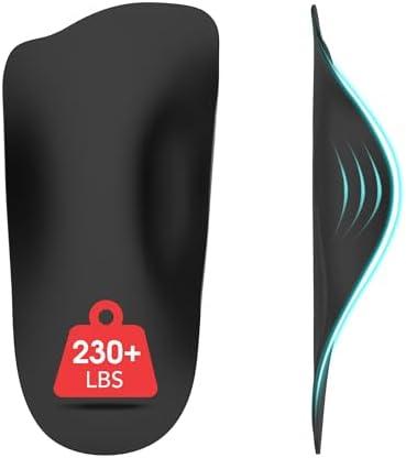 Plantar Fasciitis Relief High Arch Support Inserts Women Men 3/4 Length,Thin Shoe Inserts Orthotics Insoles for Medium & High Arches,Foot Pain Relief Heavy Duty Support