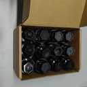 Set of 24, 15646250 Wheel Lug Nut Cap Black Plastic Covers Thread M27X2.0 for Sliverado Sierra 1500 Yukon Avalanche Suburban Express 1500 C1500 K1500 Escalade Traverse Yukon Dual Thread Lug Nuts