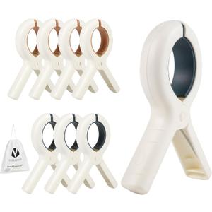 Beach Towel Clips 8 Pack, Extra Large 5.1" Towel Clips for Beach Chairs Cruise, Chair Clips for Beach Towels, Strong Towel Holder Clips for Clothes Heavy Duty, Quilt Drying Clip (8 Pack)