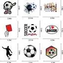 3 x 103 PCS Soccer Stickers, Motivational Vinyl Waterproof Stickers for Water BottlesLuggageScrapbookingSoccer Team Gifts for Kids, Teens and Adults