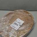 i-lan 20 Inch Oval Rattan Serving Tray 2.4 Inch Wall for Coffee Table Decor